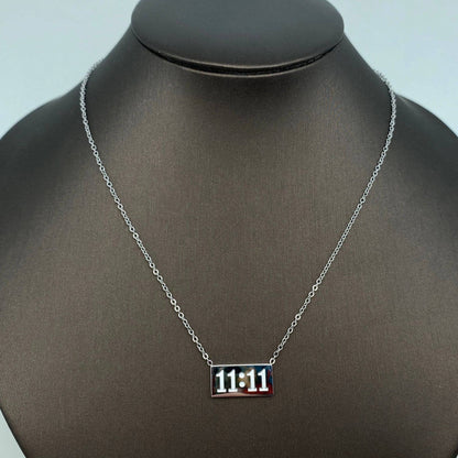 "11:11" Charm Pendant Stainless Steel Necklace - FGS