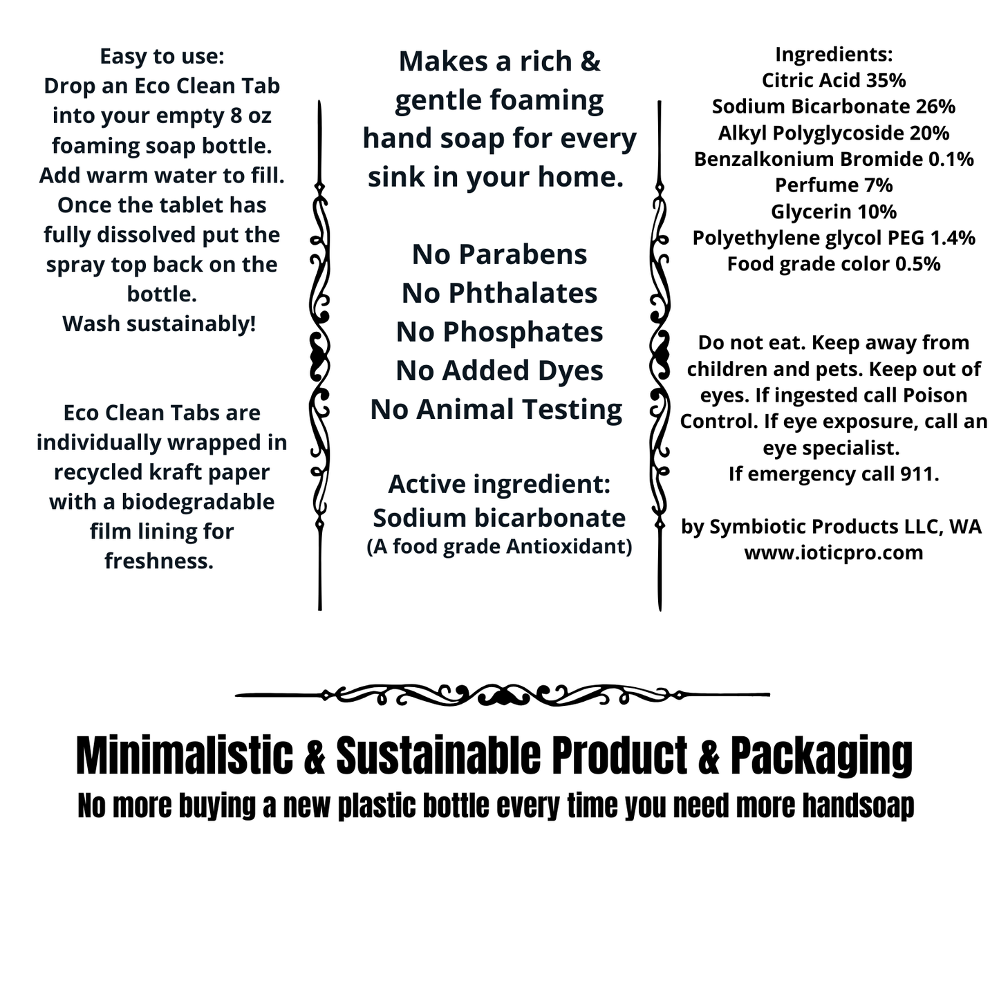 200 Eco Clean Tabs | Foaming Hand Soap | Bulk | No Label