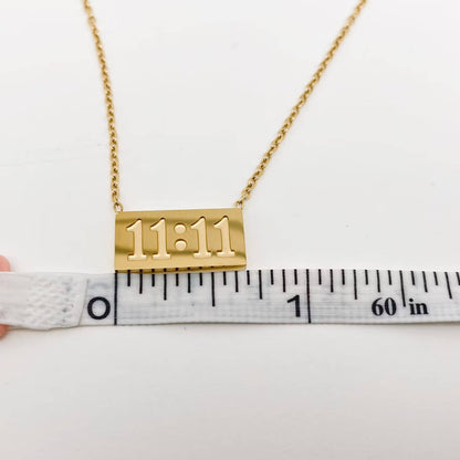 "11:11" Charm Pendant Stainless Steel Necklace - FGS