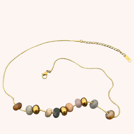 Natural Stone Beaded Necklace